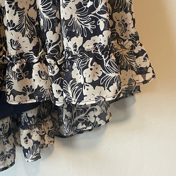 MISA LOS ANGELES Shirley Floral-Print Sleeveless Chiffon Mini Dress Size Medium - Picture 8 of 11